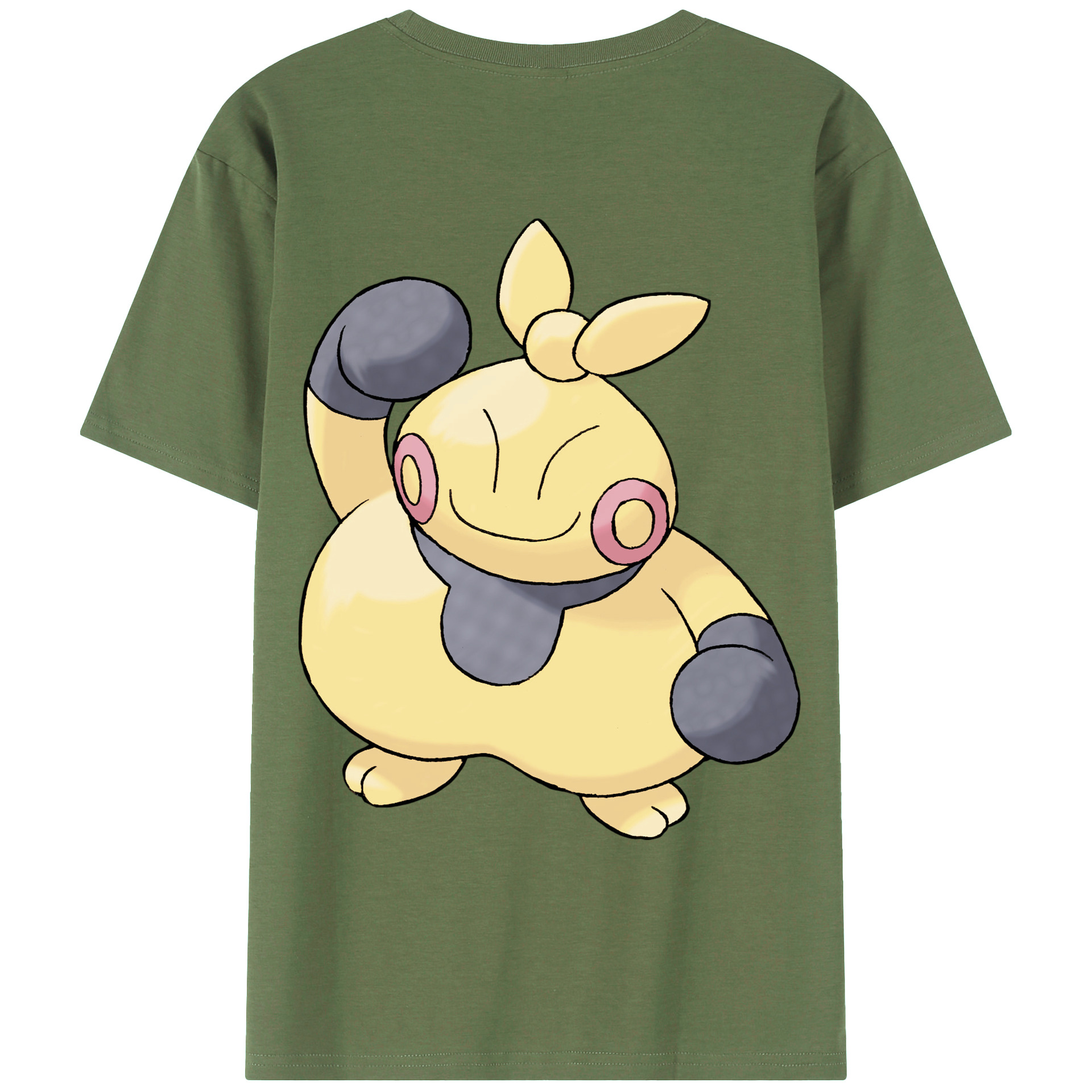 （画像用） ポケットモンスター Pokémon 綿100％ メンズ半袖Tシャツ（バックプリント） 通気性